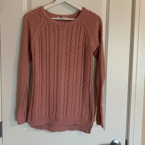 Koton Pink Cable Knit Sweater, Small